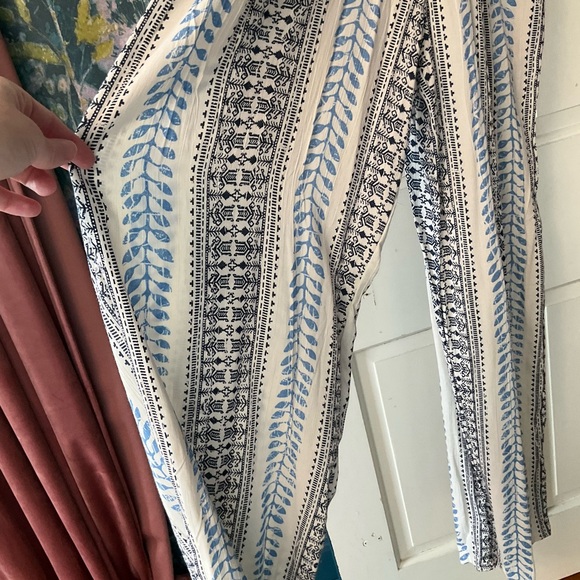 Angie Blue and White Patterned jumpsuit - Picture 3 of 5